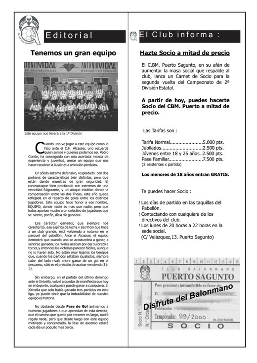 Portada Pase de Gol Numero 05
