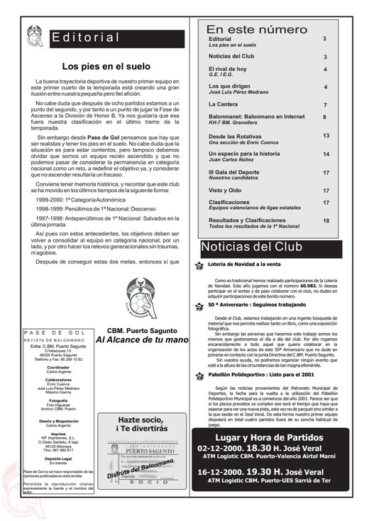 Portada Pase de Gol Numero 05