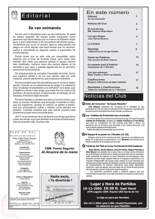 Portada Pase de Gol Numero 06