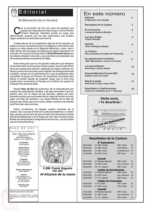 Portada Pase de Gol Numero 10