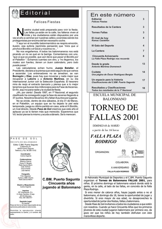Portada Pase de Gol Numero 12