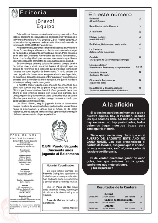 Portada Pase de Gol Numero 13