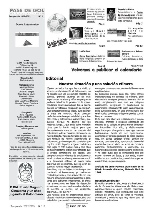 Portada Pase de Gol Numero 02