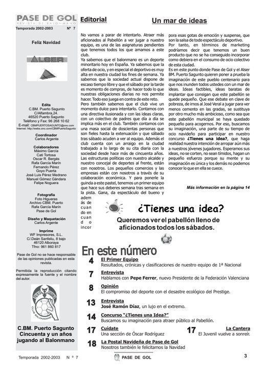Portada Pase de Gol Numero 07