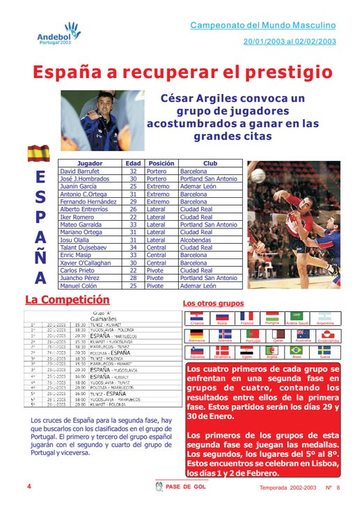 Portada Pase de Gol Numero 08