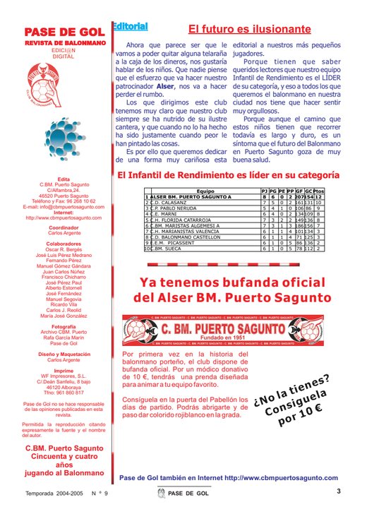 Portada Pase de Gol Numero 09