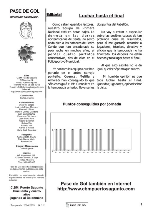 Portada Pase de Gol Numero 11