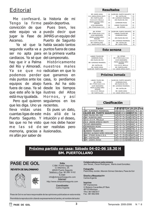 Portada Pase de Gol Numero 08