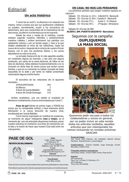 Portada Pase de Gol Numero 10