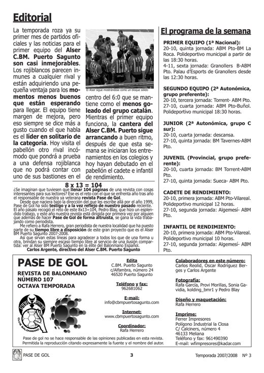 Portada Pase de Gol Numero 03