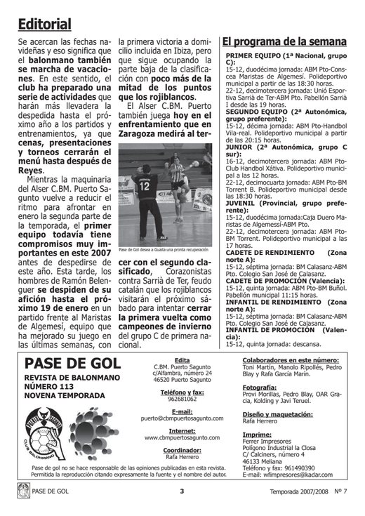 Portada Pase de Gol Numero 07