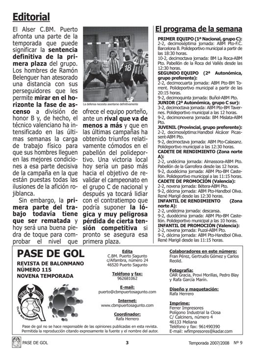 Portada Pase de Gol Numero 09