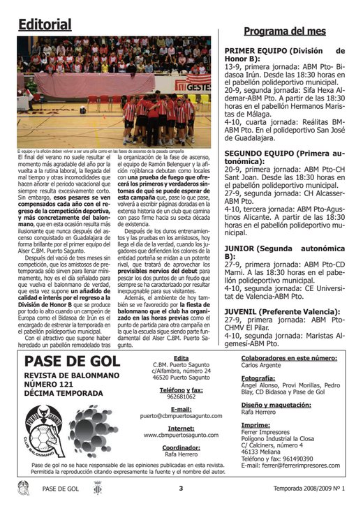 Portada Pase de Gol Numero 01
