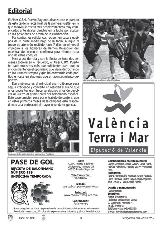 Portada Pase de Gol Numero 05