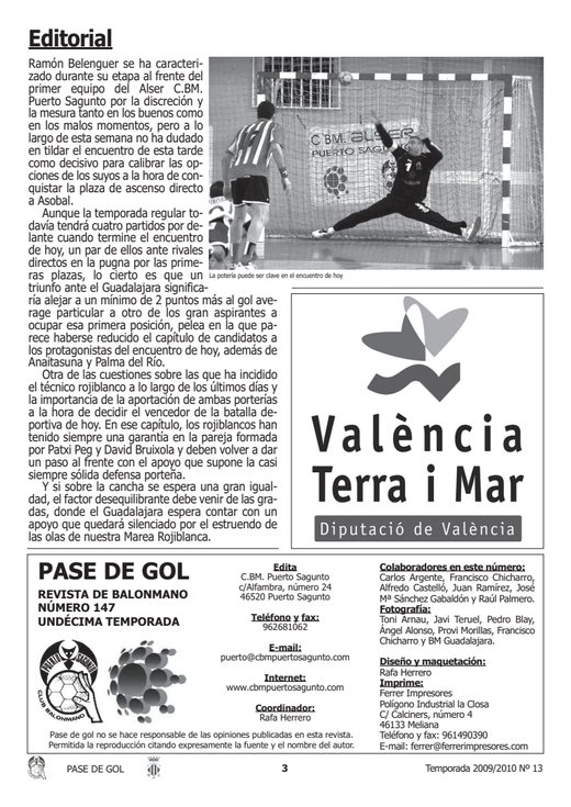 Portada Pase de Gol Numero 13