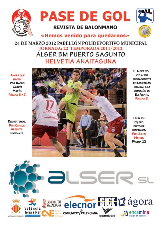 Portada Pase de Gol Numero 12