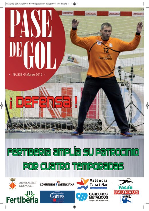 Portada Pase de Gol Numero 10