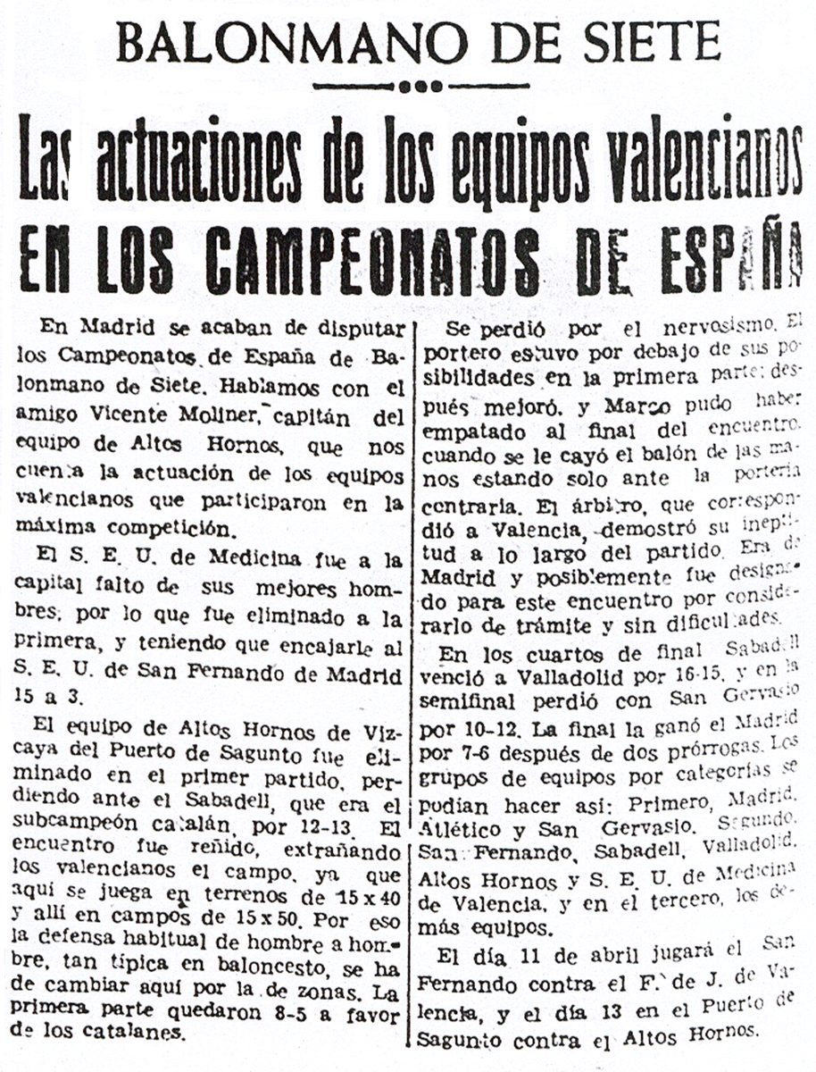 Recorte de prensa Deportes 1953